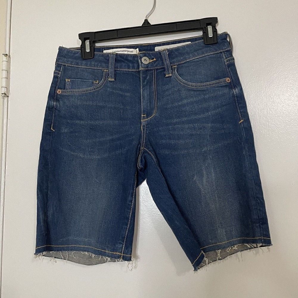 NEW! Pilco and the Letterpress bermuda shorts mid rise slim denim shorts size 26